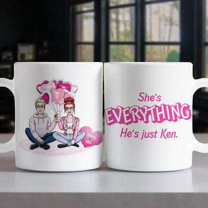 The Couple, She's Everything, Personalized Coffee Mug, Gift For Couple, 05HTPO041223HH