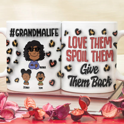 Personalized Gifts For Grandma Coffee Mug 03katn170225hh Grandma Life: Love Them Spoil Them