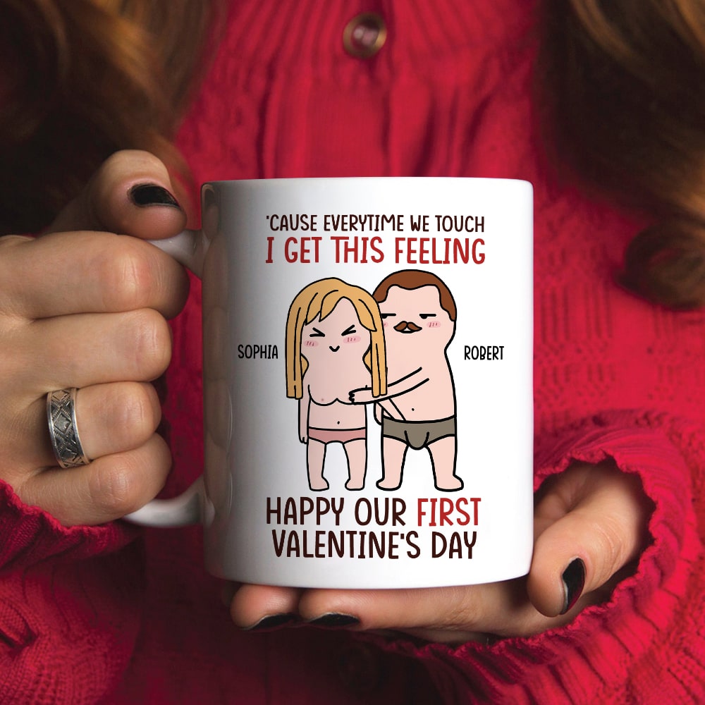 The Couple, Cause Everytime We Touch, Custom Mug, Valentine's Day Gifts, Coffee Mug