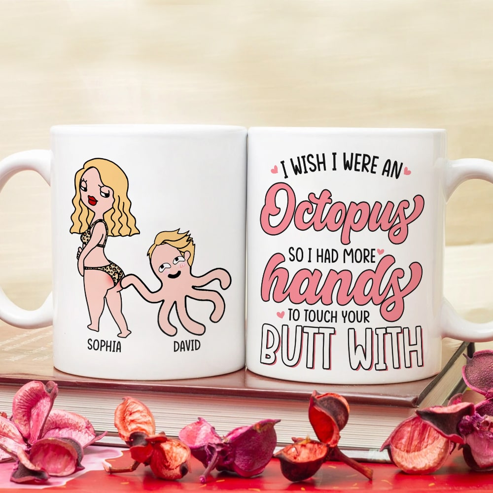 Couple, Touch Your Butt, Personalized Coffee Mug, Valentine Gift, Couple Gift