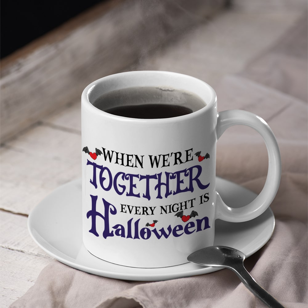 Couple, When We're Together Every Night, Personalized Coffee Mug, Halloween Gifts For Couple