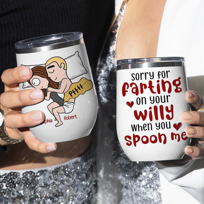 Sorry For Farting When You Spoon Me - Personalized Coffee Mug - Gifts For Couple - Funny Couple Mug