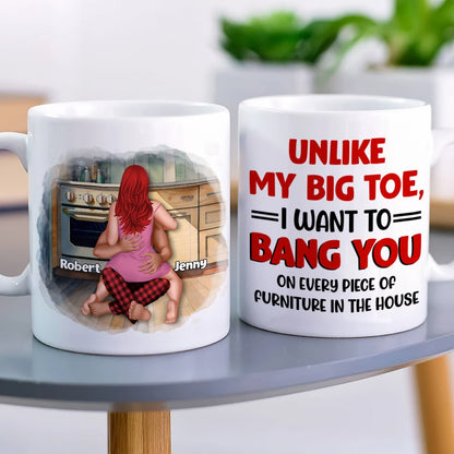 Couple, Unlike My Big Toe, Personalized Coffee Mug, Gifts For Couple