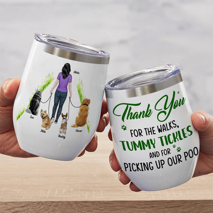 Thank You For The Walks- Gift For Dog Lovers- Personalized Coffee Mug- Dog Lovers Mug