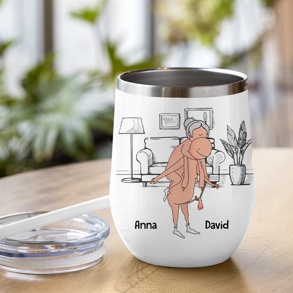 When We Are Old I Will Be By Your Side Lifting Your Cock - Personalized Couple Mug - Gift For Couple