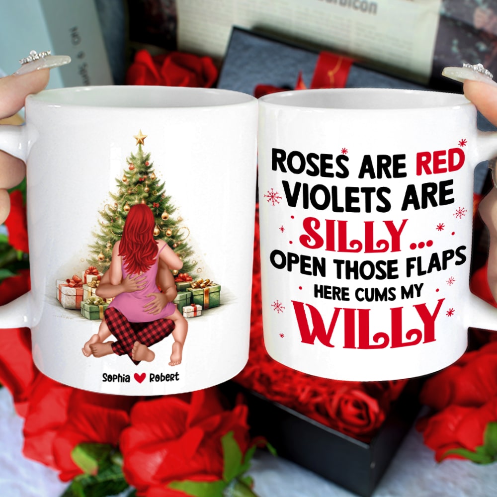 Couple, Roses Are Red Here, Personalized Coffee Mug, Christmas Gifts For Couple