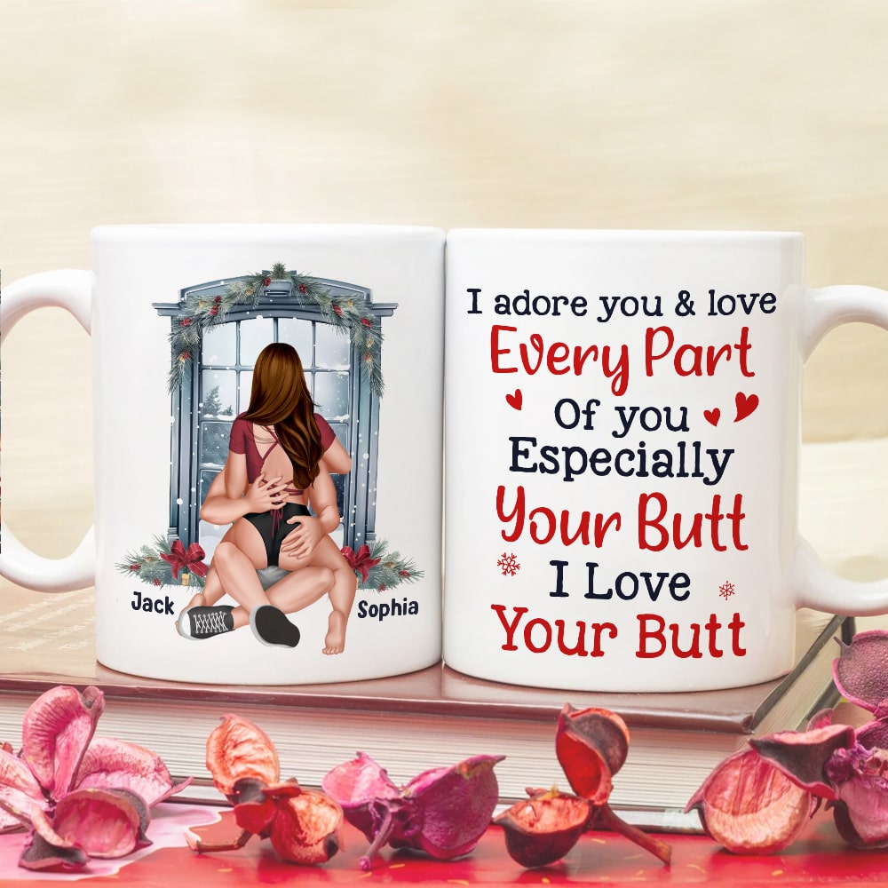 I Love Your Butt, Personalized Naughty Couple Coffee Mug, Couple Gift
