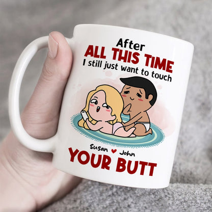 Couple, Touch Your Butt, Personalized Mug, Gift For Couple
