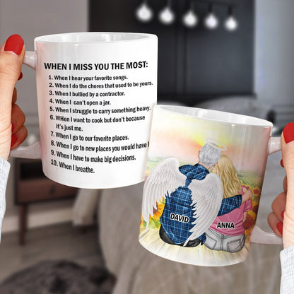 When I Miss You The Most Personalized Heaven Mug Gift For Wife