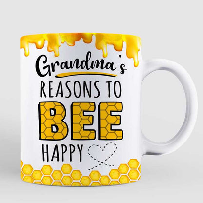 Gnome Grandma's Reason To Bee Happy Personalized AOP Mug