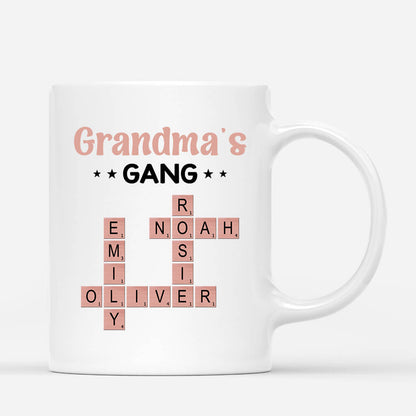 Personalized Ceramic Mug for Grandma Custom Design Featuring Her Grandkids' Names Great Gift for Mother's Day