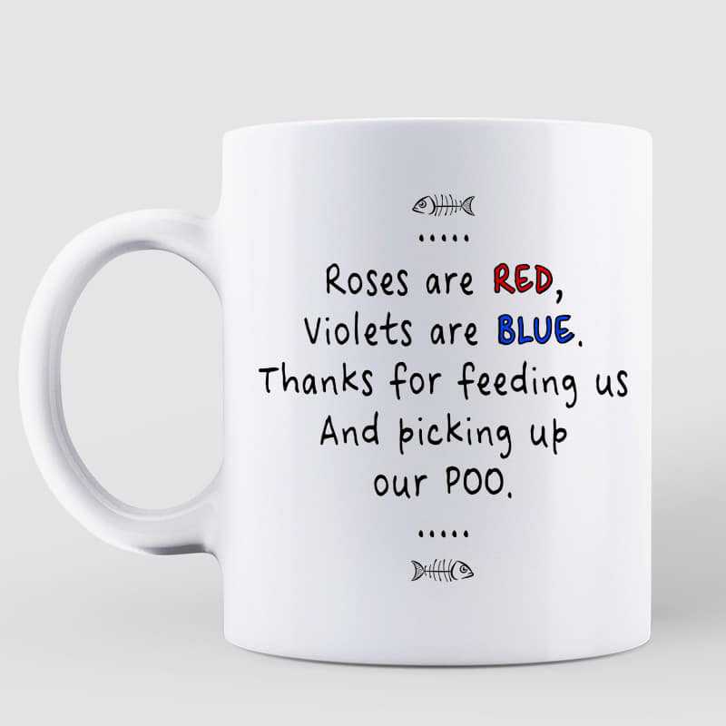 Roses Are Red Standing Cat Dad Father's Day Gift Personalized Mug