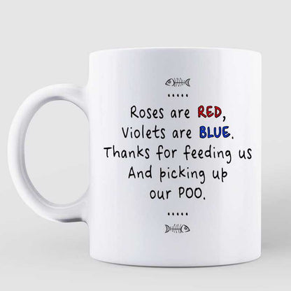 Roses Are Red Standing Cat Dad Father's Day Gift Personalized Mug