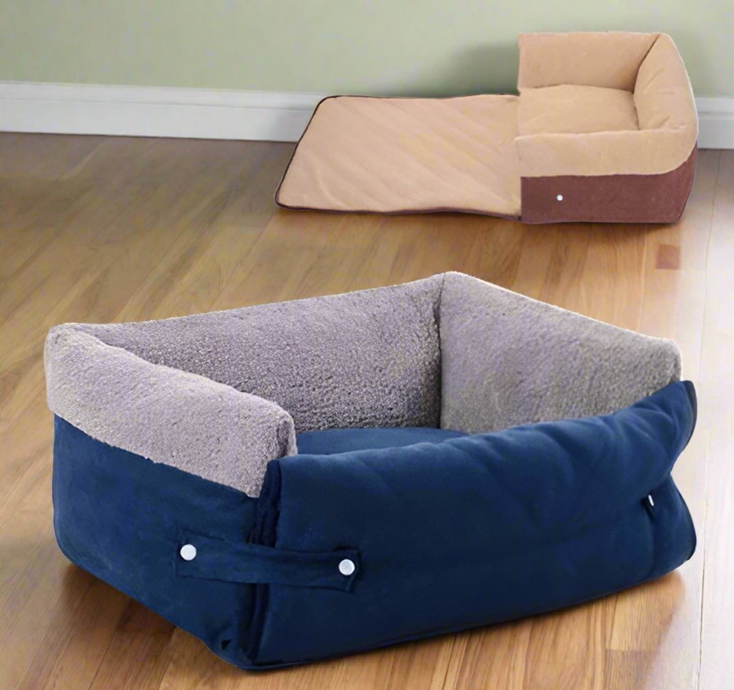 Flip-Out Pet Bed With Extendable Sleep Mat