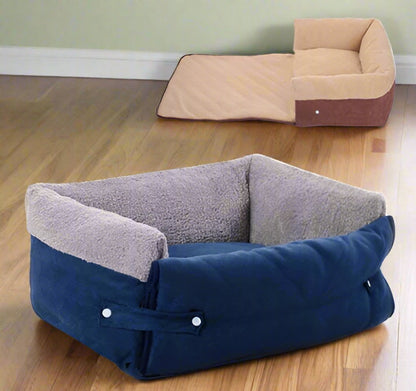 Flip-Out Pet Bed With Extendable Sleep Mat