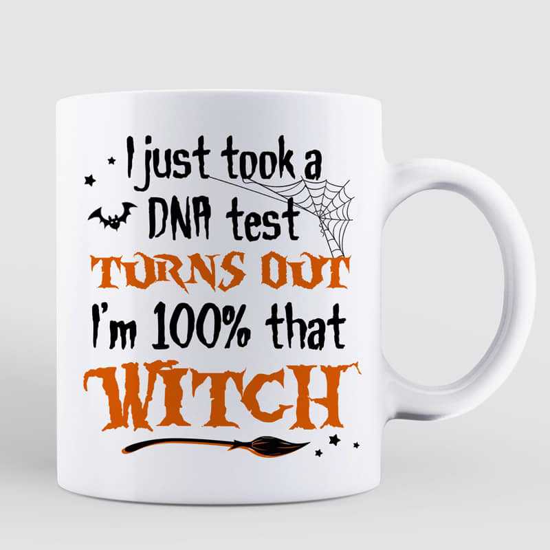 Took DNA Test I'm That Witch Halloween Personalized Mug