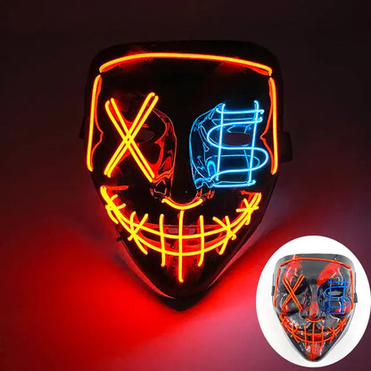 Wireless Halloween LED Purge Mask