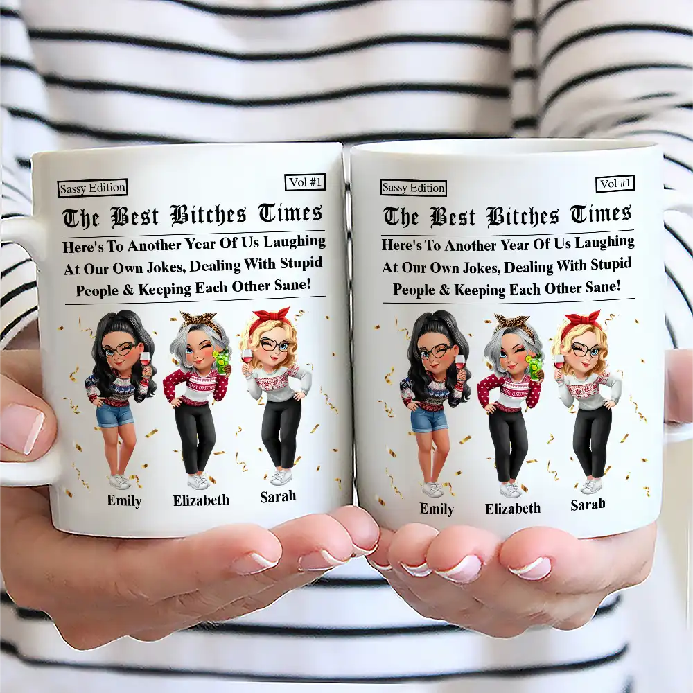 3D Effect Besties Here's To Another Year Of Us - Personalized Mug