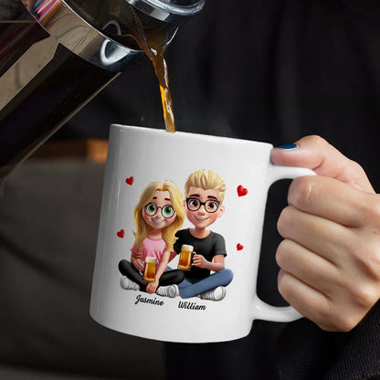 3D Effect Couple I'd Find You Sooner And Love You Longer - Personalized Mug