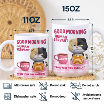 3D Effect Your Tiny Furry Overlords - Personalized White Edge-to-Edge Mug