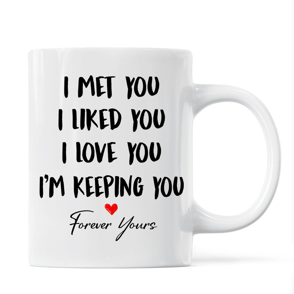 Watercolor Couple Kissing Valentine's Day Gift For Him For Her Personalized Mug