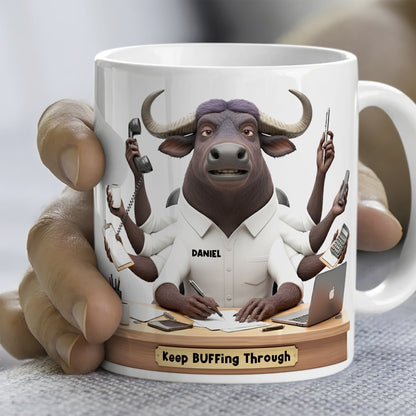 Funny Overworked Animal Office Coffee Mug - Personalized Gifts For Officers 05TOLU131125