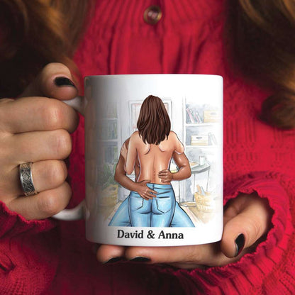 I Want To Forget My Name While I'm Busy Moaning Yours Personalized Couple Mug, Gift For Couple