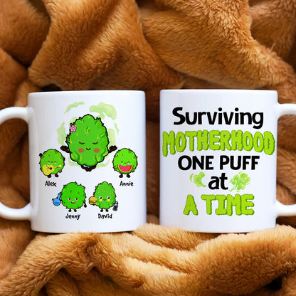 Surviving Motherhood, Gift For Mom, Personalized Mug, Funny Mom And Kid Mug, Mother's Day Gift