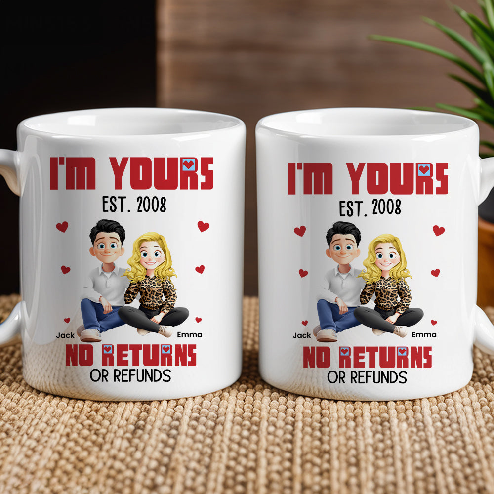 Custom Ceramic Couples Mug with Personalized Names