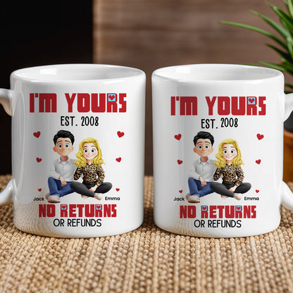 Custom Ceramic Couples Mug with Personalized Names