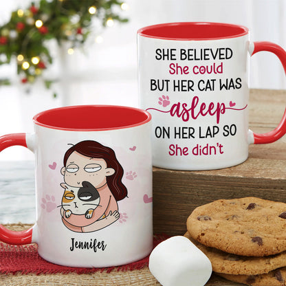 She Believed She Could, Gift For Cat Lover, Personalized Mug, Cat Mom Mug, Anniversary Gift