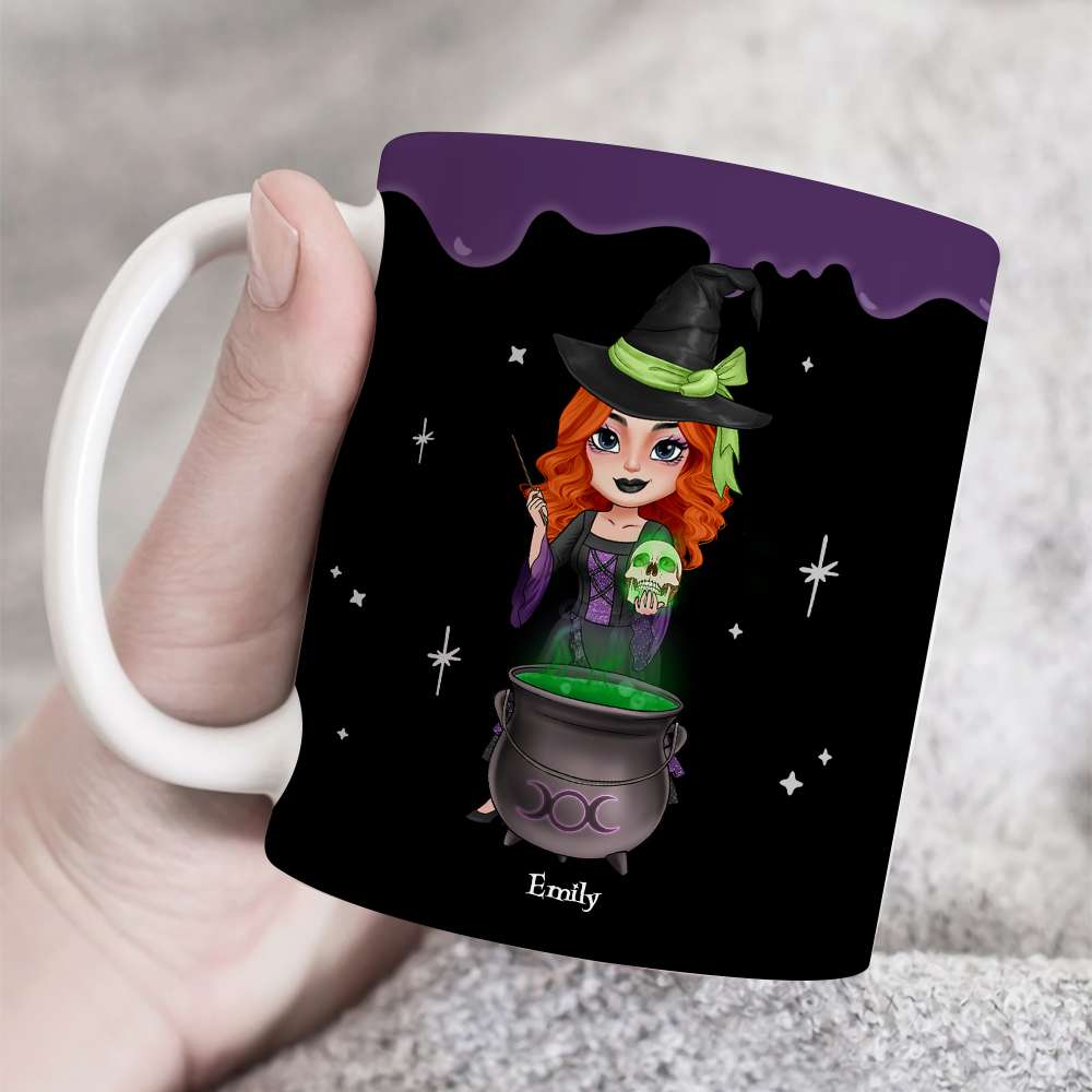 Witch's Brew, Gift For Witches, Personalized Mug, Edge To Edge Witch Squad Mug, Halloween Gift