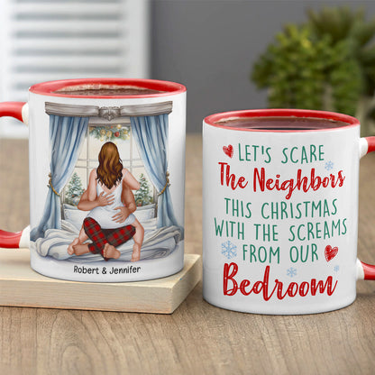 Let's Scare The Neighbors-Personalized Accent Mug- Gift For Him/ Gift For Her-Naughty Couple Mug
