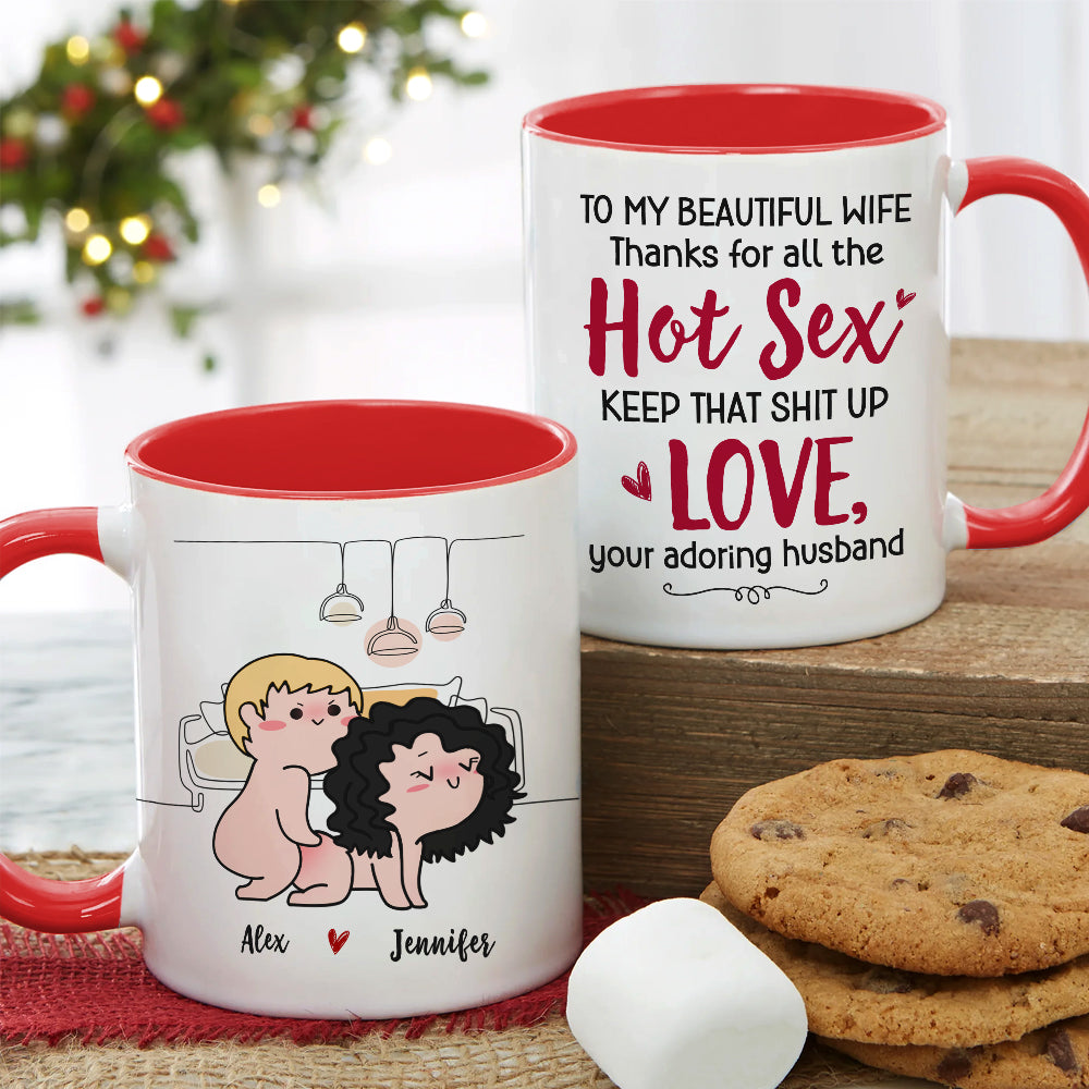 To My Beautiful Wife, Gift For Couple. Personalized Mug, Funny Couple Mug, Couple Gift