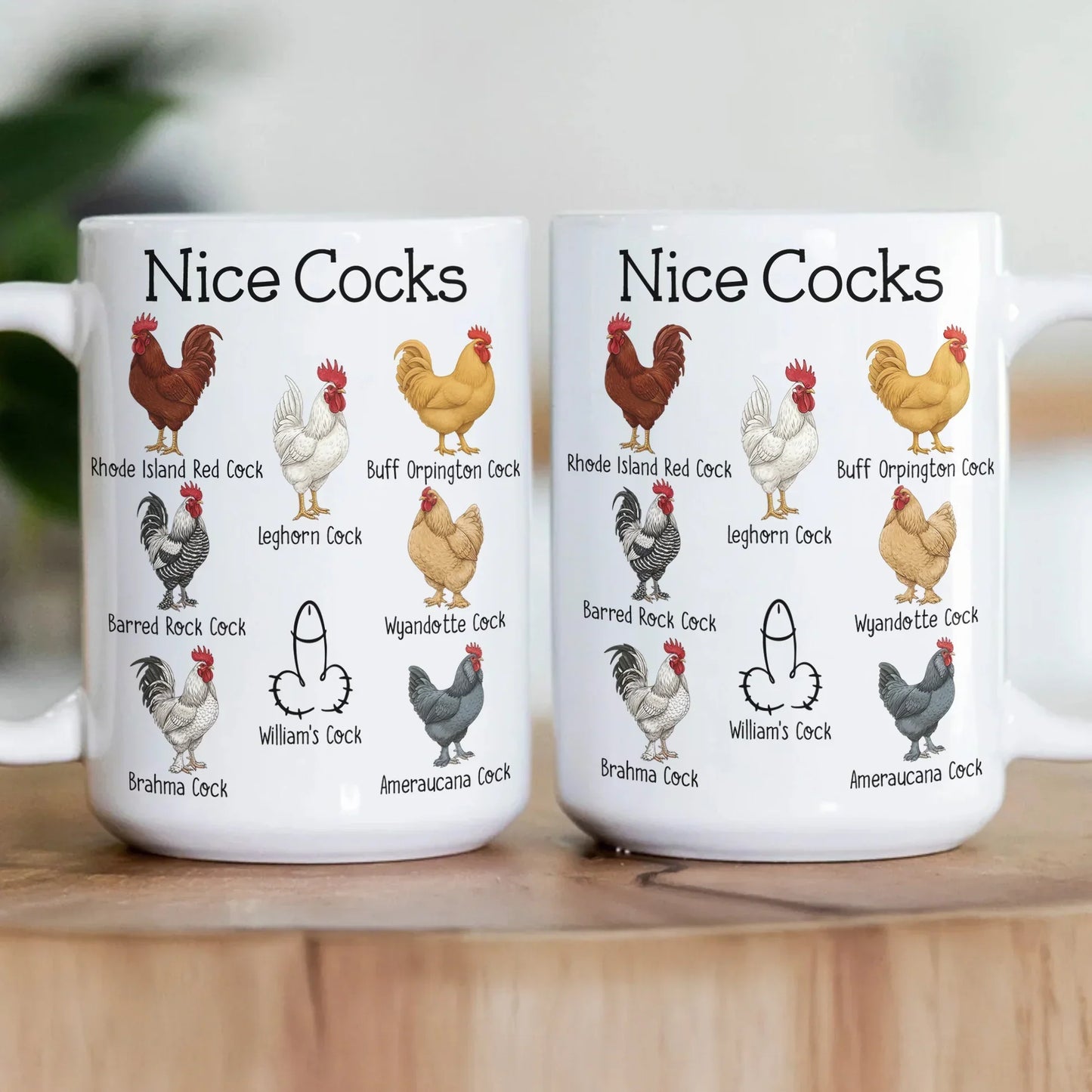 Personalized White Ceramic Mug with Funny Cactus Nice Pricks Design, Unique Gift for Husband or Boyfriend, Fun Naughty Coffee Gift
