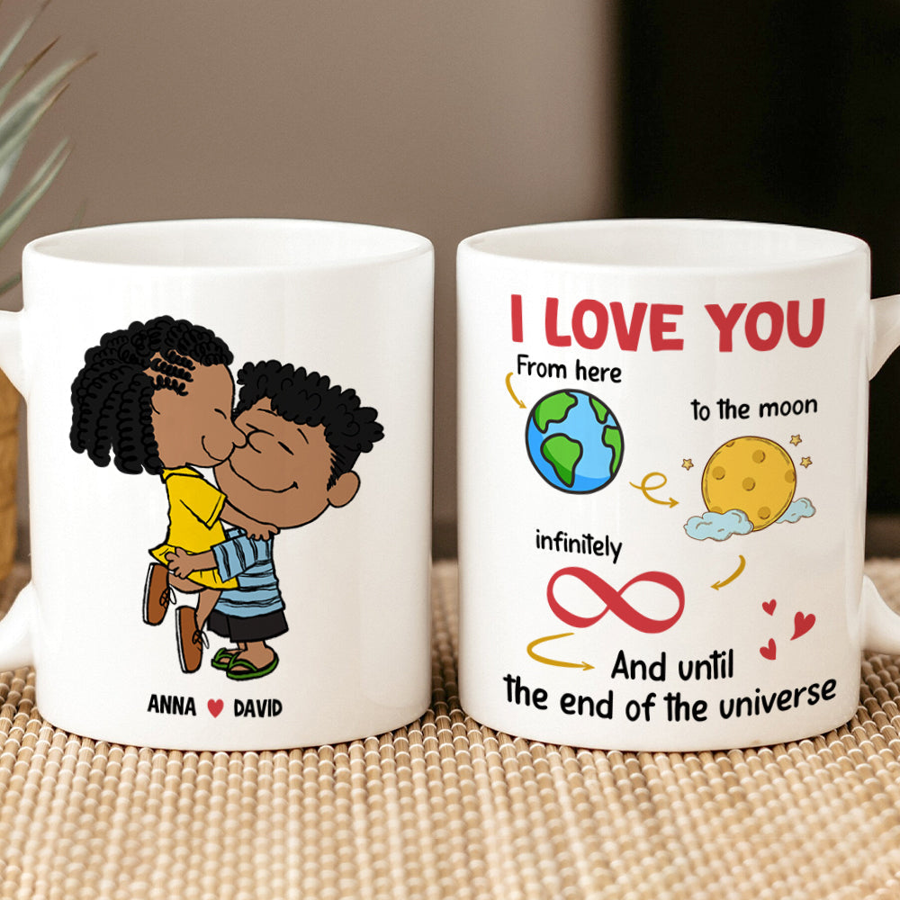 Personalized Gifts For Couple Coffee Mug 04totn020124hg Love You Until The End Of The Universe