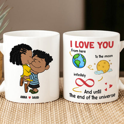 Personalized Gifts For Couple Coffee Mug 04totn020124hg Love You Until The End Of The Universe