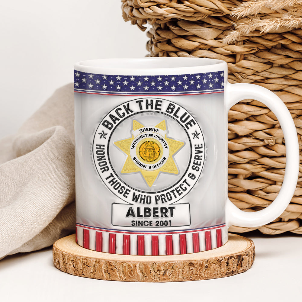 Custom Rank Badge Gifts For Police Mug 04qhqn020824