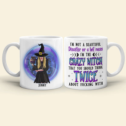 I'm The Crazy Witch Personalized Coffee Mug, Gift For Witch Lover