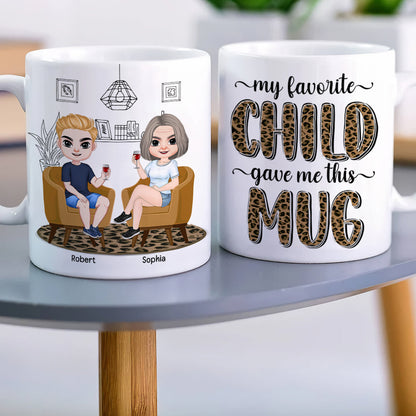 My Favorite Child Gave Me This Mug, Personalized Coffee Mug, Relaxing With Mom, Coffee Mug, Mother's Day Gift, Birthday Gift For Mom