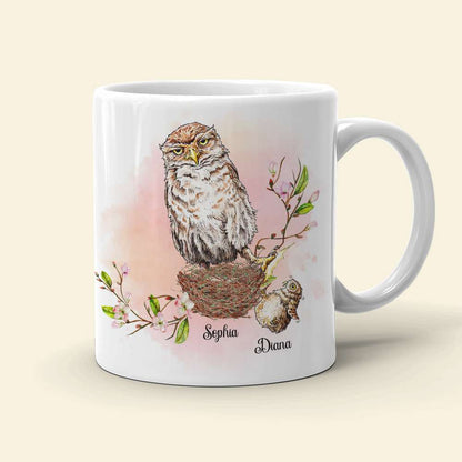 Behind Every Crazy Daughter Is A Mother, Funny Owl Personalized Coffee Mug