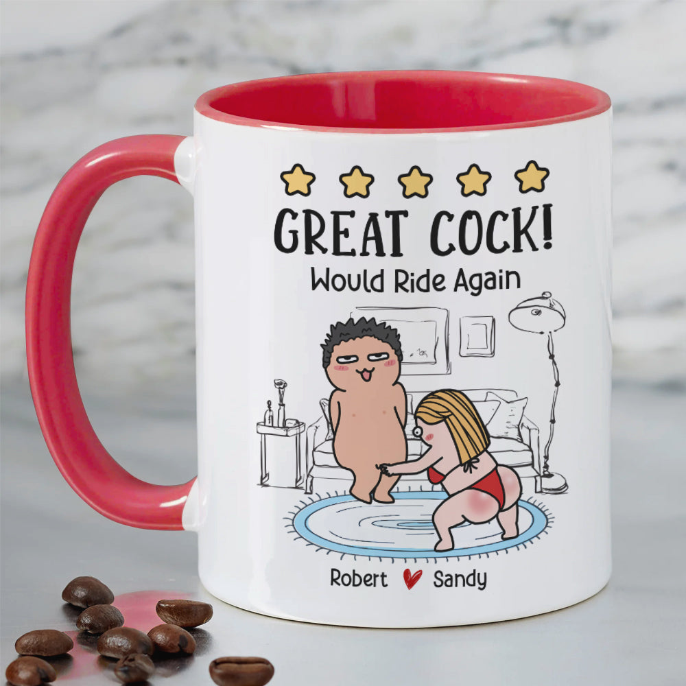 Great Cock! Would Ride Again Personalized Coffee Mug, Gift For Couple