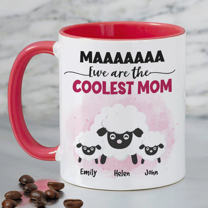 Ewe Are The Coolest Mom, Gift For Mom, Personalized Mug, Sheep Mug, Mother's Day Gift