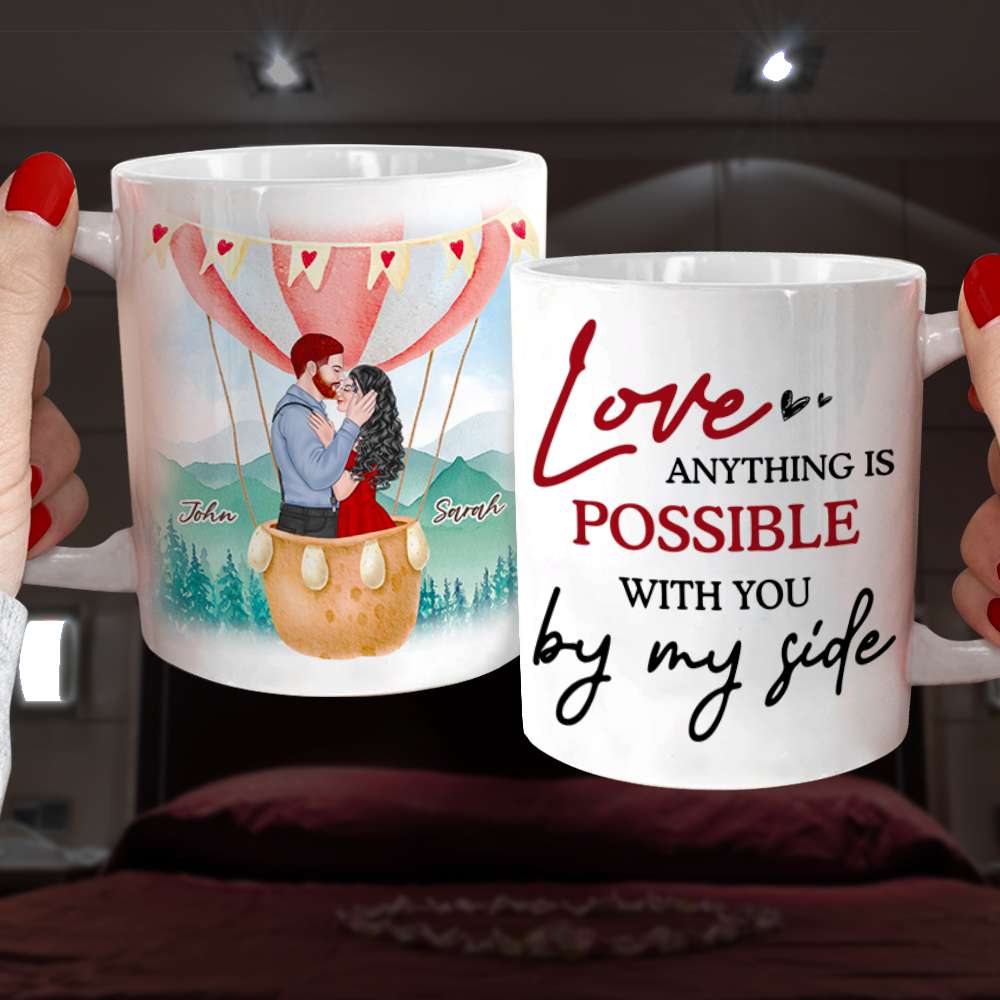 Anything Is Possible, Gift For Couple, Personalized Tumbler, Couple Kissing Tumbler, Anniversary Gift
