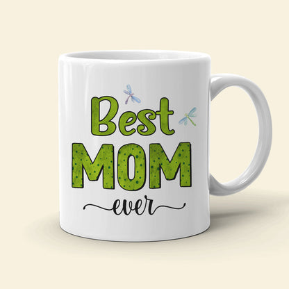 Best Mom Ever Personalized Coffee Mug, Gift For Mom, Cute Frog Mom and Kids Mug