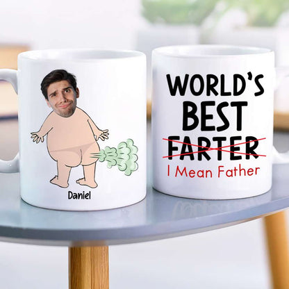 Best Dad, I Mean Father, Personalized Mug, Unique Gifts For Dad, Funny Gifts For Birthday, Custom Image Upload Coffee Mug