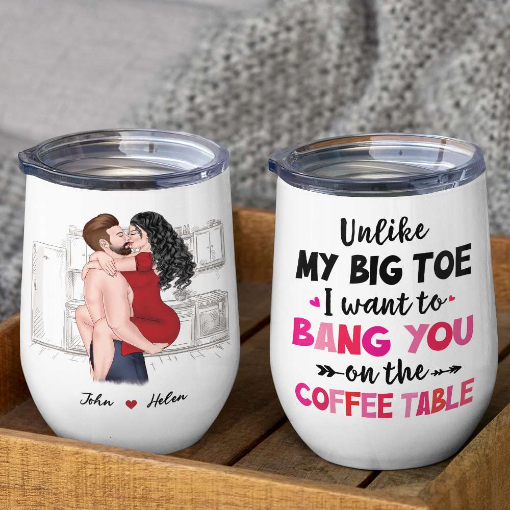 Unlike My Big Toe, Gift For Couple, Personalized Mug, Naughty Couple Mug, Anniversary Gift