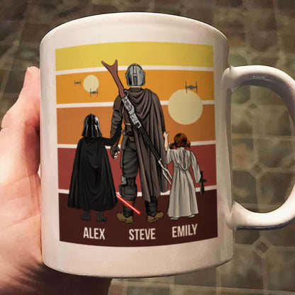 Stwa Just A Dadalorian Try To Make His Way In The Universe - Gift For Father's Day - Personalized Ceramic Mug