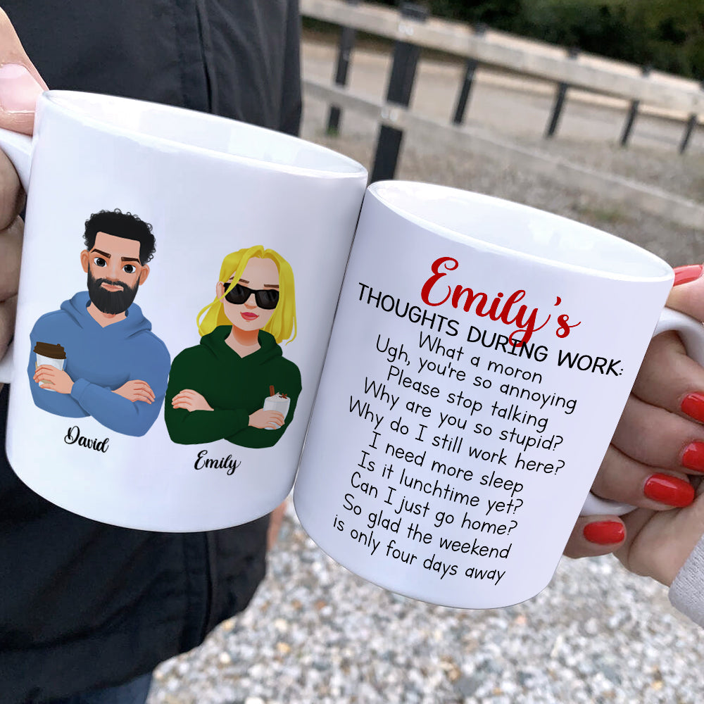 Personalized Gifts For Coworkers Funny Coffee White Mug 03KAQN301124PA