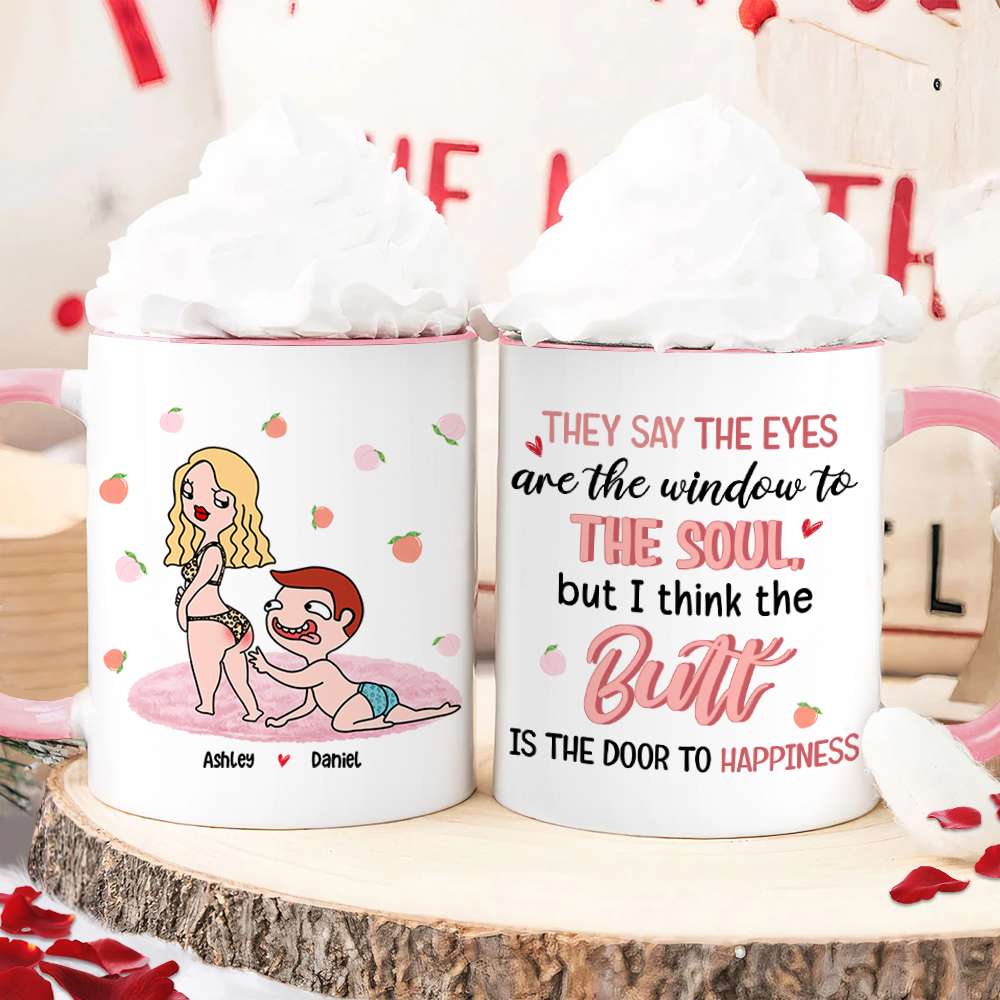 Romantic Couple, The Door To Happiness, Personalized Mug, Couple Gifts, Gifts For Him, Gifts For Her, Valentine's Day Gifts